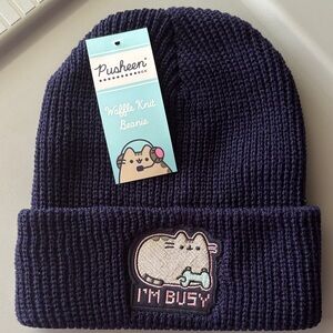 Pusheen “I’m Busy” Waffle Knit Beanie